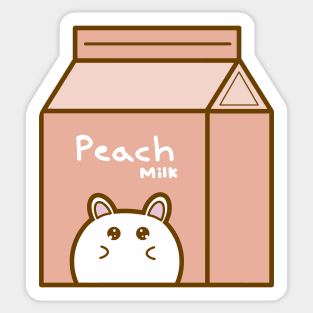 Peach milk Sticker